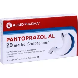 PANTOPRAZOL AL 20 mg tabletid kõrvetiste korral, 14 tk