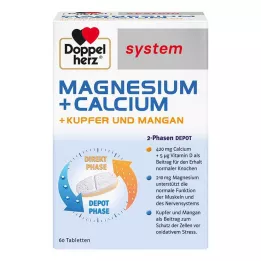 DOPPELHERZ Magneesium + kaltsium + vask + mangaan süst. tab, 60 tk