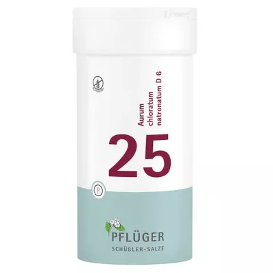 Biochemistry Pflueger 25 Aurum chloratum naatrium D 6 tabletti, 400 tk Biochemistry Pflueger 25 Aurum chloratum naatrium D 6 tabletti, 400 tk