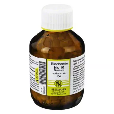 BIOCHEMIE 10 Natrium sulphuricum D 6 tabletti, 400 tk