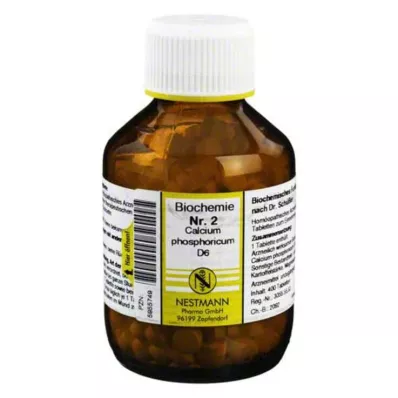 BIOCHEMIE 2 Calcium phosphoricum D 6 tabletti, 400 tk BIOCHEMIE 2 Calcium phosphoricum D 6 tabletti, 400 tk