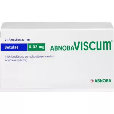 ABNOBAVISCUM Betulae 0,02 mg ampullid, 21 tk