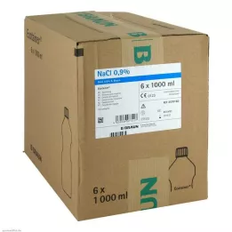 KOCHSALZLÖSUNG 0,9% B.Braun Ecotainer loputuslahus, 6X1000 ml
