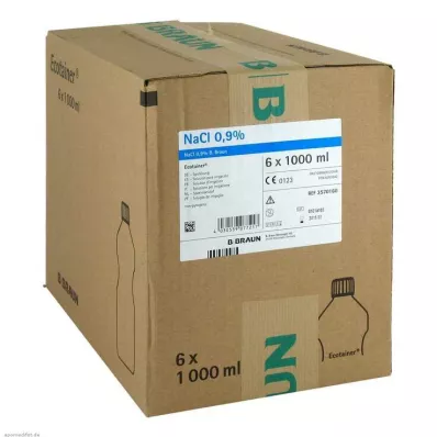 Soolalahus 0,9% B.Brauni loputuslahus Ecotainer, 6X1000 ml