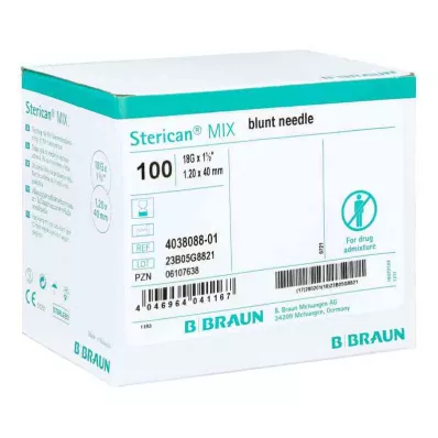 Sterican kanüülid 18 Gx1 1/2 1,1x40 tömp/nüri (100 tükki)