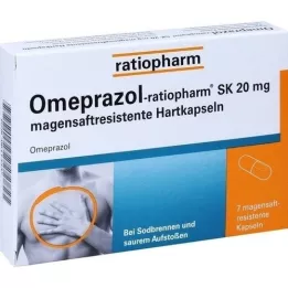 OMEPRAZOL-ratiopharm SK 20 mg kõvakapslid, 7 tk