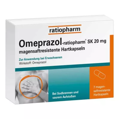 OMEPRAZOL-ratiopharm SK 20 mg kõvakapslid, 7 tk OMEPRAZOL-ratiopharm SK 20 mg kõvakapslid, 7 tk