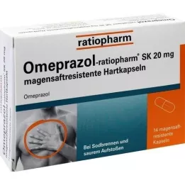 OMEPRAZOL-ratiopharm SK 20 mg kõvakapslid, 14 tk