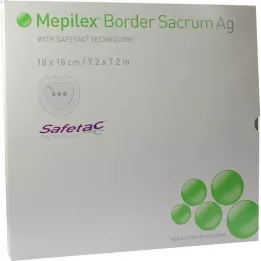 MEPILEX Border Sacrum Ag vahukompress 18x18 cm ster., 5 tk