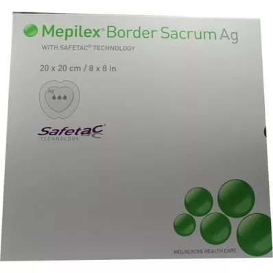 MEPILEX Border Sacrum Ag vahtpolster 20x20 cm ster., 5 tk