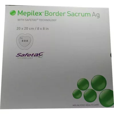 Mepilex Border Sacrum Ag side 20x20cm, 5 tk