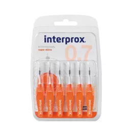 INTERPROX super micro oranž interdental blis, 6 tk
