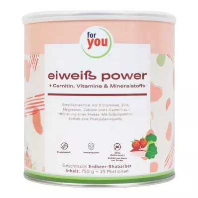 FOR YOU protein power maasikapulber, 750 g