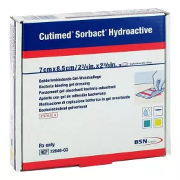 CUTIMED Sorbact hüdroaktiivsed kompressid 7x8,5 cm, 10 tk