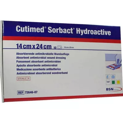 Cutimed Sorbact Hydroactive kompressid 14x24 cm, 10 tk Cutimed Sorbact Hydroactive kompressid 14x24 cm, 10 tk