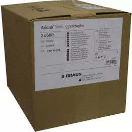 ASKINA Ploomi-suuruses mittesteriilsed marli tampoonid, 2 x 500 tk