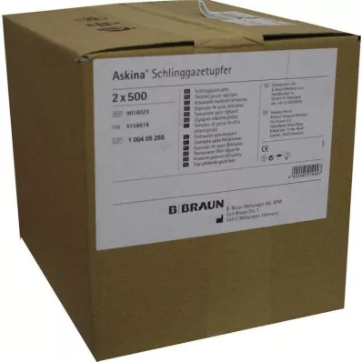 ASKINA Ploomi-suuruses mittesteriilsed marli tampoonid, 2 x 500 tk ASKINA Ploomi-suuruses mittesteriilsed marli tampoonid, 2 x 500 tk