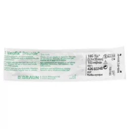 VASOFIX Pruun toru 18 G 33 mm roheline/valge, 1 tk