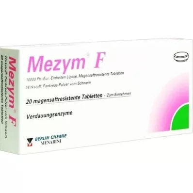 MEZYM F kõhukese polümeerikattega tabletid, 20 tk