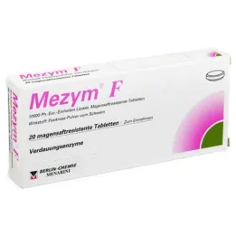 MEZYM F kõhukese polümeerikattega tabletid, 20 tk