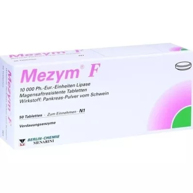 MEZYM F kõhukese polümeerikattega tabletid, 50 tk