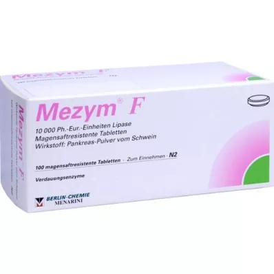 MEZYM F kõhukese polümeerikattega tabletid, 100 tk
