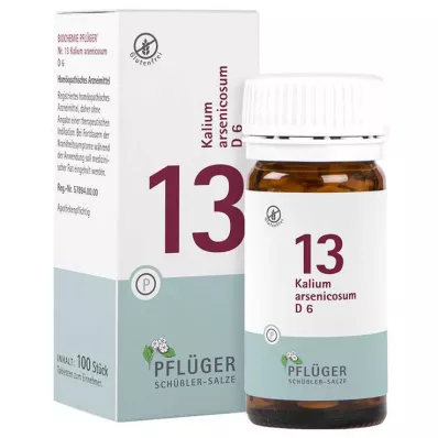 Biokeemia Pflueger 13 Kaaliumarseen.D 6 tabletti, 100 tk Biokeemia Pflueger 13 Kaaliumarseen.D 6 tabletti, 100 tk