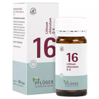 Biochemistry Pflueger 16 Lithium chloratum D 6 tabletid, 100 tk