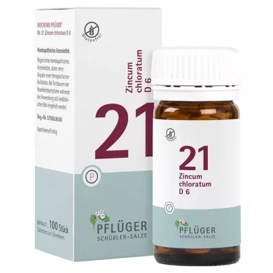 Biochemistry Pflueger 21 Zincum chloratum D 6 tabletti, 100 tk