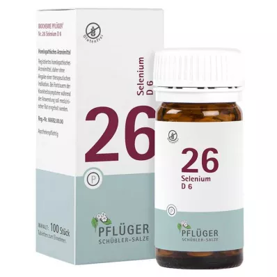 Biochemistry Pflueger 26 Selenium D 6 tabletid, 100 tk Biochemistry Pflueger 26 Selenium D 6 tabletid, 100 tk