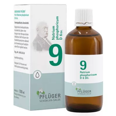 Biochemistry Pflueger 9 Natrum phosphoricum D 6 tilka, 100 ml Biochemistry Pflueger 9 Natrum phosphoricum D 6 tilka, 100 ml