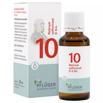 Biochemistry Pflueger 10 Natrum sulfuricum D 6 tilka, 30 ml