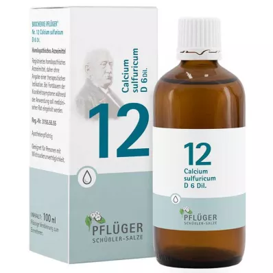 Biochemistry Pflueger 12 Calcium sulfuricum D 6 tilka, 100 ml