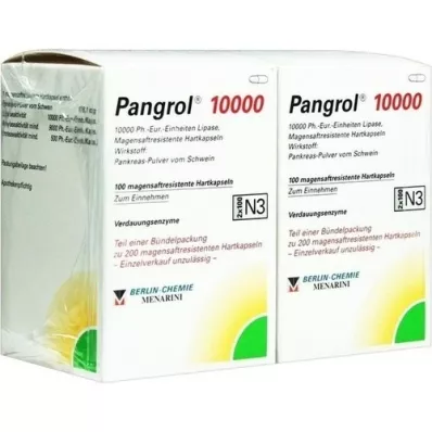 PANGROL 10.000 kõvakübarat enterokattega pelletiga, 200 tk