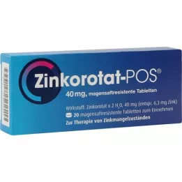 ZINKOROTAT POS kõhukese polümeerikattega tabletid, 20 tk