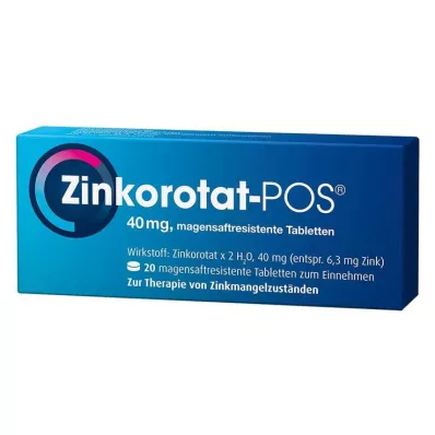 ZINKOROTAT POS kõhukese polümeerikattega tabletid, 20 tk