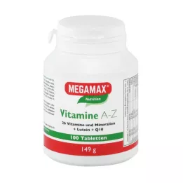 MEGAMAX Vitamiinid A-Z+Q10+Luteiin tabletid, 100 tk