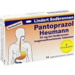 PANTOPRAZOL Heumann 20 mg b.Sodbrennen msr.Tabl., 14 tk