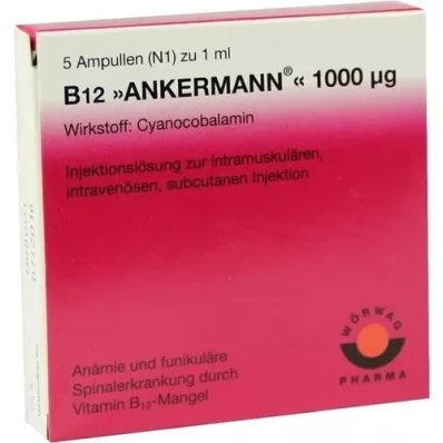 B12 ANKERMANN 1000 μg ampullid, 5X1 ml