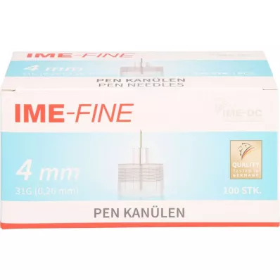IME-peen universaalne pen-kanüül 31 G 4 mm, 100 tk