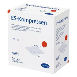 ES-KOMPRESSEN steriilne 5x5 cm 12x lahtiselt, 20X5 tk
