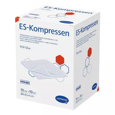 ES-KOMPRESSEN steriilne 10x10 cm 12x lahtiselt, 20X5 tk
