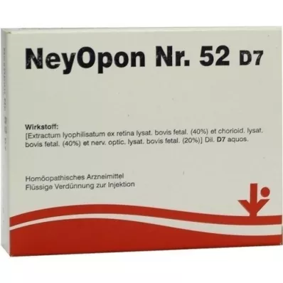 NEYOPON nr.52 D 7 ampullid, 5X2 ml