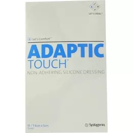 ADAPTIC Touch 5x7,6 cm mittekleepuv silikoonside, 10 tk