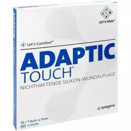 ADAPTIC Touch 7,6x11 cm mittekleepuv silikoonside, 10 tk