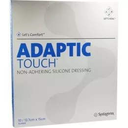 ADAPTIC Touch 12,7x15 cm mittekleepuv silikoonist haavasidemed, 10 tk