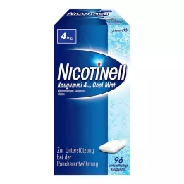 NICOTINELL närimiskumm Cool Mint 4 mg, 96 tk