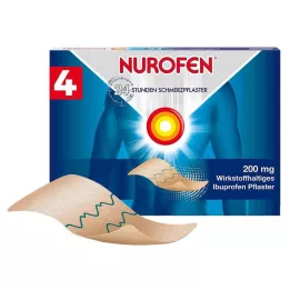 NUROFEN 24-tunnine valuplaaster 200 mg, 4 tk