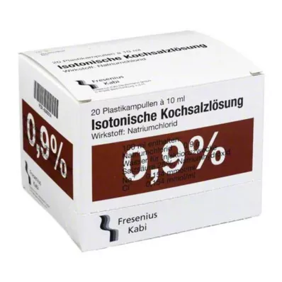 KOCHSALZLÖSUNG 0,9% Pl.Fresenius süstelahus, 20X10 ml