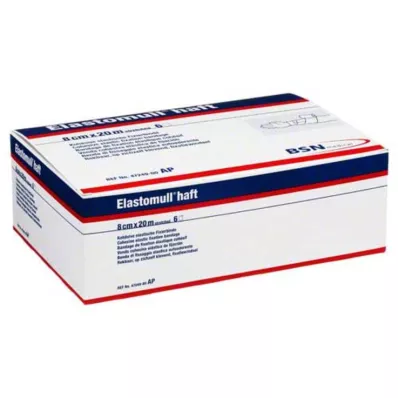 ELASTOMULL adhesiivne 8 cmx20 m fikseerimisside, 6 tk